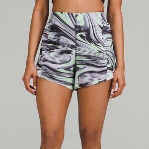 [NWT] Lululemon Hotty Hot High Rise Shorts 4" Special Edition Gray Green - Sz 6